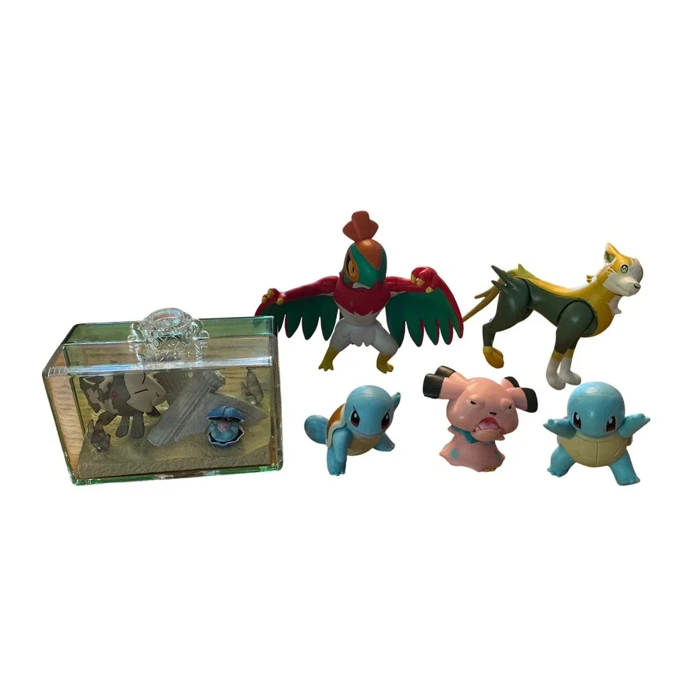 Pokemon Figure Lot ReMent Terrarium Hawlucha Boltund Squirtle Snubbull Relicanth